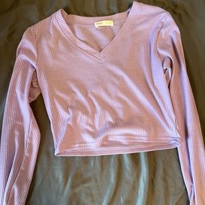 Women crop top long sleeve size M